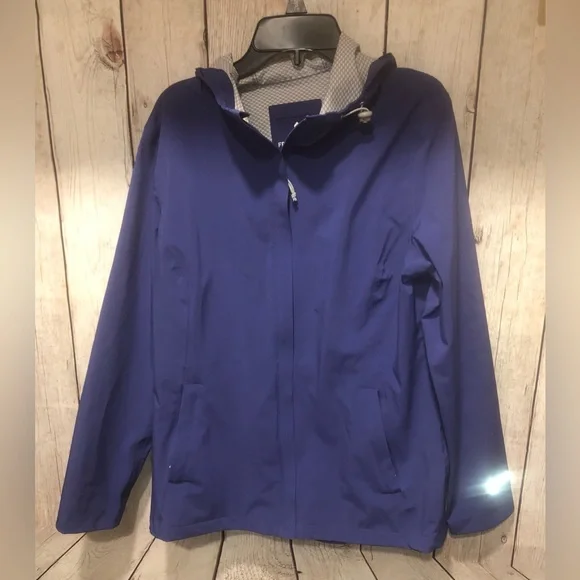 purple free country rain coat